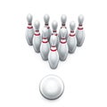 Bowling ninepins Royalty Free Stock Photo