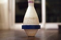 Bowling pin on with background blur Royalty Free Stock Photo