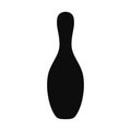 Bowling pin icon, modern minimal flat design style, vector illustration