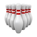 Bowling pins Royalty Free Stock Photo