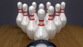 Bowling Pins on Racked Near Strike