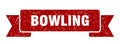 bowling ribbon. bowling grunge band sign. Royalty Free Stock Photo