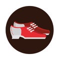 Bowling shoes accessories game recreational sport block flat icon design