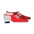 Bowling shoes accessories game recreational sport flat icon design