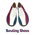 Bowling shoes vector Royalty Free Stock Photo