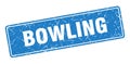bowling sign. bowling grunge stamp. Royalty Free Stock Photo