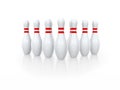 Bowling skittles Royalty Free Stock Photo