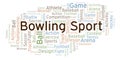 Bowling Sport word cloud.