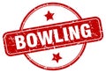 bowling stamp. bowling round grunge sign. Royalty Free Stock Photo