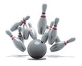 Bowling strike Royalty Free Stock Photo
