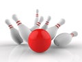 Bowling Strike Shows Skittles Game Success