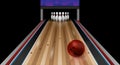 Bowling Track Realistic Composition Royalty Free Stock Photo