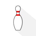 Bowling vector. Bowling pin and bowling ball. Bowling on a white background