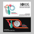 Bowling vector poster or banner design