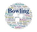 Bowling Word Cloud Royalty Free Stock Photo