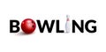 Bowling word 3d design template. Bowl and skittle 3d concept