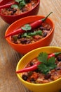 Bowls of chili