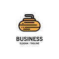Bowls, Curling, Equipment, Sport Business Logo Template. Flat Color