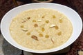 Bowls of delicious phirni. Bangladeshi and Indian people like this food