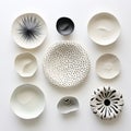 Elegant Black And White Decorative Plates For Stylish Ceramics