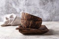 Bowls made  from coconuts shell Royalty Free Stock Photo