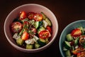 Bowls of Mediterranean Greek Salad