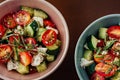 Bowls of Mediterranean Greek Salad