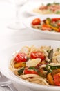 Bowls of Mediterranean pasta