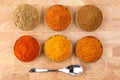 bowls of spicy ingredients Royalty Free Stock Photo
