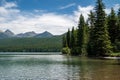 Bowman Lake in Glacier National Park Montana Royalty Free Stock Photo