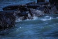 The Stones Glisten From The Lake Water Royalty Free Stock Photo