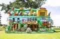 Crazy Jungle inflatable adventue at the Great British Food festival held at Bowood House in Wiltshire