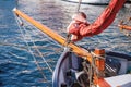 Bowsprit of an old sailing ship