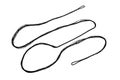 Bowstring for a bow or crossbow. Tightly woven nylon threads into one string. Isolate on a white back