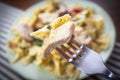 Bowtie Chicken Alfredo Royalty Free Stock Photo