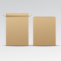 Brown Paper Packaging in front view : Vector Illustration Royalty Free Stock Photo