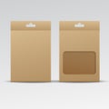Brown Paper Packaging in front view : Vector Illustration Royalty Free Stock Photo