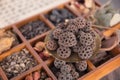 A box of all kinds of traditional Chinese medicine and maple balls on the box