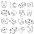 box bear 3d box zoo honey kids love doll