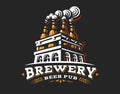 Box beer logo- vector illustration, emblem brewery design