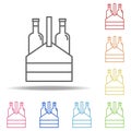 box with bottles of wine icon. Elements of Alcohol drink in multi colored icons. Simple icon for websites, web design, mobile app Royalty Free Stock Photo