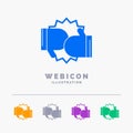 Box, boxing, competition, fight, gloves 5 Color Glyph Web Icon Template isolated on white. Vector illustration Royalty Free Stock Photo