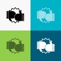 Box, boxing, competition, fight, gloves Icon Over Various Background. glyph style design, designed for web and app. Eps 10 vector Royalty Free Stock Photo