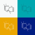 Box, boxing, competition, fight, gloves Icon Over Various Background. Line style design, designed for web and app. Eps 10 vector Royalty Free Stock Photo