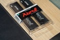 A box of brand new Kingston Fury Beast DDR4 3200 RAM sticks, computer memory upgrade simple concept, nobody Object detail closeup