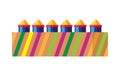 Box with Bright Rockets. Collection of Fireworks Royalty Free Stock Photo