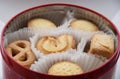Box of butter biscuits Royalty Free Stock Photo