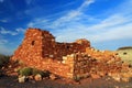 Wupatki National Monument, Evening Light on Box Canyon Pueblo Ruins, Arizona, USA Royalty Free Stock Photo