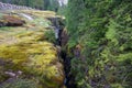 Box Canyon Wonderland Trail in Mount Rainier National Park in Washington State during Summer Royalty Free Stock Photo