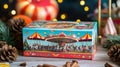 A box with a carousel on it Royalty Free Stock Photo